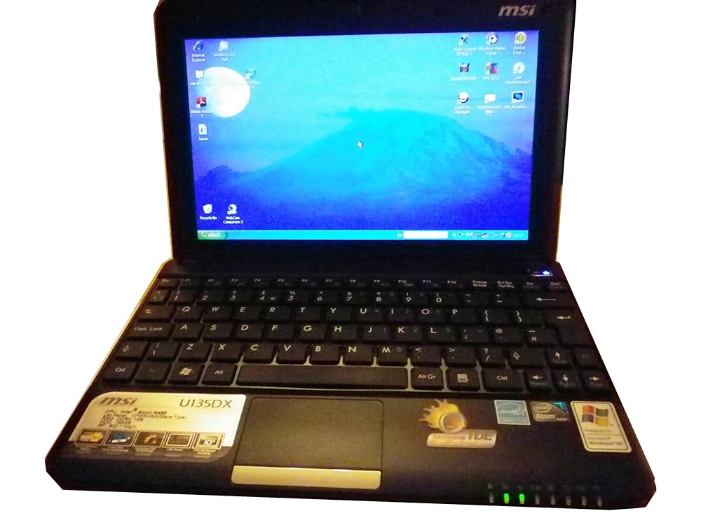 Msi U135DX Notebook / Netbook 10 inch Intel Atom N455 160GB